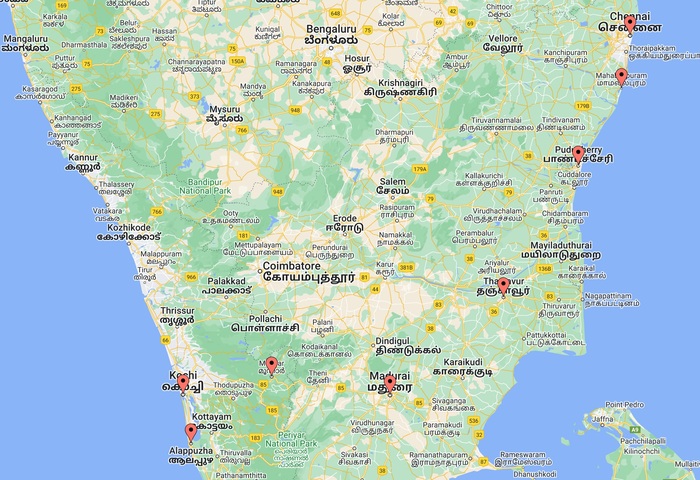 De Chennai à Cochin, explorez les sens
